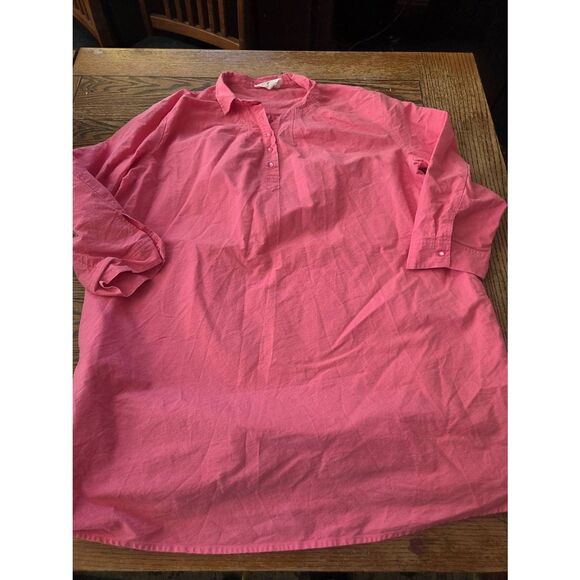 Tuckernuck Pomander Place Polly  Dahlia Pink Cotton Shirt  Dress Sz XXL - Picture 2 of 4